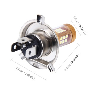 Set 2 Becuri Led H4 Proiector Ceata, Putere 15W, 28 SMD 3030 6500K - Img 2