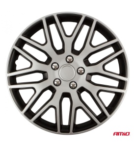Set 4 Buc Capace Roti Dakar Negru Argintiu 15" - Img 2