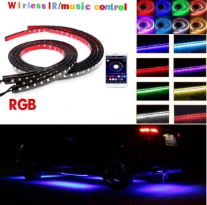 Set Banda Led RGB Undercar cu Bluetooth 90cm - Img 2