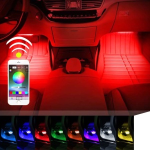 Banda Led Auto Ambientala cu Bluetooth - Img 4