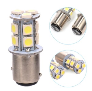 Bec Led BA15S 13 SMD Rosu cu Pini Simetrici la 180 Grade 24V - Img 2