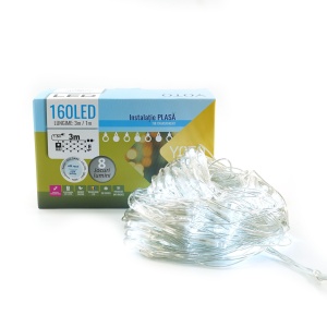 Instalatie Craciun Tip Plasa, 160 LED, 3 x 1 M, Alb Rece - Img 7