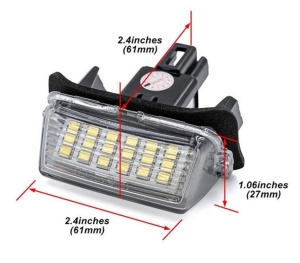 Lampi Led Numar Toyota Corolla, Auris, Avensis, Prius, Yaris - Img 2