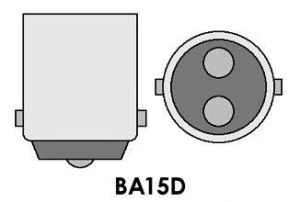 Led Auto Rosu BA15D High Power cu Dubla Intensitate Si Pini Simetrici La 180 Grade - Img 2