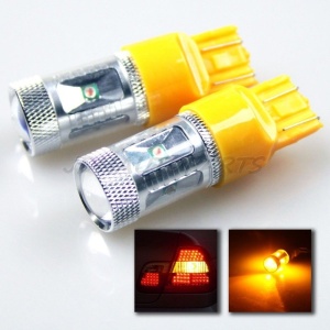 Led Auto T20 Galben (7440) Canbus 30W 12-24V Leduri CREE Cu Singura Intensitate - Img 1