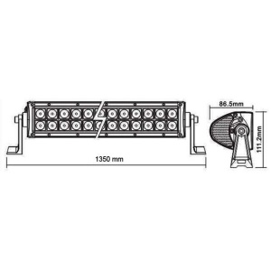 LED Bar Auto Offroad 300W/12V-24V, 21.980 Lumeni, 52"/133 cm, Combo Beam 8/90 Grade - Img 3