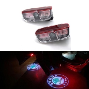Set 2 Proiectoare Logo Dedicate Skoda Superb - Img 2