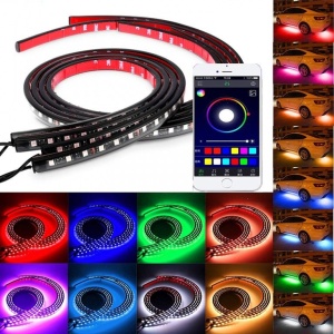 Set Banda Led RGB Undercar cu Bluetooth 120cm - Img 1