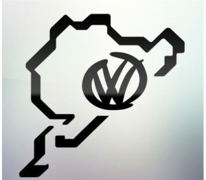 Sticker auto geam VW logo