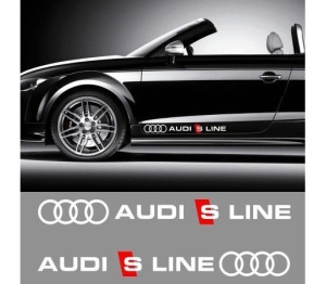 Sticker auto laterale Audi S Line (set 2 buc.) - Img 2