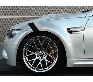 Sticker ornament auto BMW Flag - Black/Gray