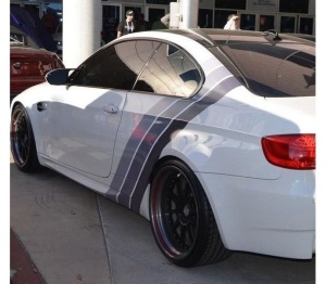 Sticker ornament auto model BMW ///M Power - Grey (v2)