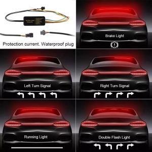 Banda Led Spate Rosie Cu Semnalizare, Frana Si Pozitie 103cm - Img 6