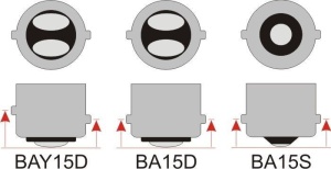 Bec Led BA15S 13 SMD Rosu cu Pini Simetrici la 180 Grade 24V - Img 3