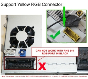 Cablu Interfata Video, Convertor CVBS‑RGBS Pentru Montare Camera Marsarier Aftermarket La RNS315 - Img 2