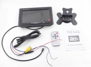 Display Auto LCD 7 Inch 12V - 24V D707 Cu Telecomanda Si Rama Montaj Perete - Img 4