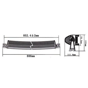 LED Bar Curbat 180W/12V-24V, 15300 Lumeni, 32"/81 cm, Combo Beam 12/60 Grade - Img 2