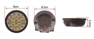 Lumini de zi rotunde 18 Led 0.5W 12V - Off when headlight on - Img 2