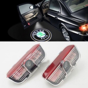 Set 2 Proiectoare Logo Dedicate Skoda Superb