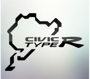 Sticker auto geam Civic