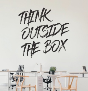 Sticker decorativ perete - Think Outside The Box