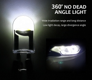 Bec Led T10 (W5W) COB Alb, Rezistent La Apa, Fara Canbus - Img 4