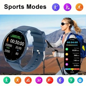 Ceas Smartwatch Fitness ZL02D Android/iOS IP67 Negru - Img 7