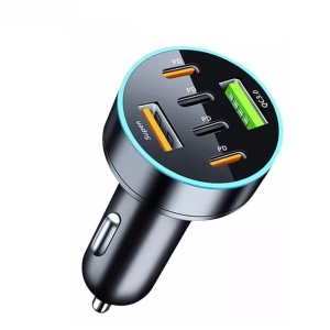 Incarcator Auto 6 in 1, Port USB Fast Charge QC3.0, 4 x USB C Type - Img 2