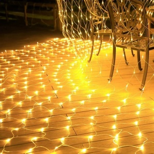 Instalatie Craciun Tip Plasa, 80 LED, 1.2 M, Alb Cald - Img 3