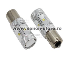 Led Auto Alb 30W BA15S 12-24V Canbus Cu Leduri CREE - Img 2