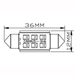 Led Auto Sofit 36mm Canbus 4,5W cu 6 smd 2835 - Super Bright - Img 2