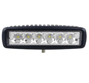 Proiector LED Auto Offroad 18W/12V-24V, 1320 Lumeni, Lungime 16 cm, Flood Beam 60 Grade - Img 1