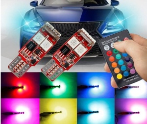 Set 2 Becuri Pozitie RGB cu Telecomanda - Img 1