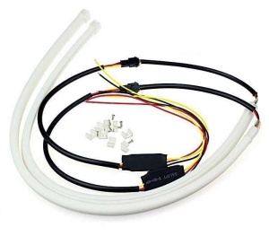 Set 2 Lumini De Zi DRL Cu Semnalizare Tip Neon 45 cm DRL