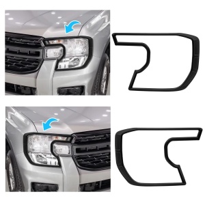 Set 2 Ornamente Faruri Ford Ranger T9 XL XLS Negru Mat - Img 6