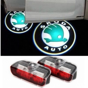 Set 2 Proiectoare Logo Dedicate Skoda Superb - Img 3