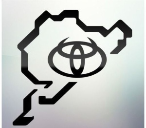 Sticker auto geam Toyota logo