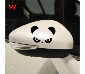 Sticker oglinda Angry Panda