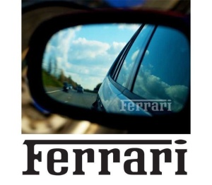 Stickere oglinda Etched Glass - Ferrari