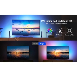 Banda Led RGB Multicolor 5 Metrii 12V Cu Telecomanda Si Transformator Inclus - Img 2