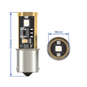 Bec Led BA9S Alb Canbus 3 SMD 3838, 9-30V Fara Polaritate - Img 4