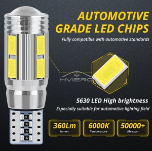 Bec Led T10 Canbus Cu Lupa 10 SMD 5630 - Img 3