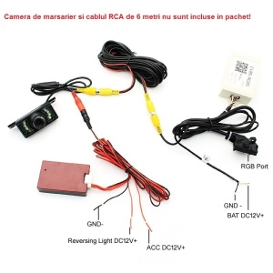 Cablu Interfata Video, Convertor CVBS‑RGBS Pentru Montare Camera Marsarier Aftermarket La RNS315 - Img 4