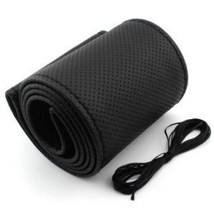 Husa Volan Din Piele Naturala - Neagra