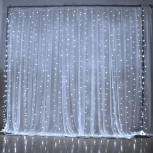 Instalatie Craciun Tip Perdea, 240 LED-uri, 3m x 2m, Alb Rece - Img 6
