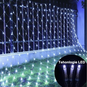 Instalatie Craciun Tip Plasa, 320 LED, 3 M, Alb Rece - Img 3