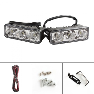Lumini de zi DRL 3 led-3W 12V-24V Epistar - Img 2