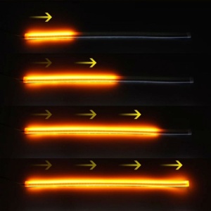 Set 2 Lumini De Zi Cu Semnalizare Dinamica / Secventiala Tip Tub Neon Flexibil 60 cm DRL
