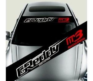 Sticker parasolar auto Greddy Mazda