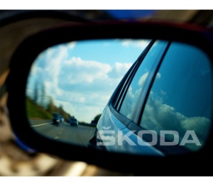Stickere oglinda Etched Glass - Skoda